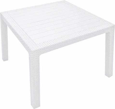 Стол (искусственный ротанг) Melody Quartet Table 95х95х75 cm белый