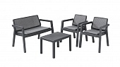 Комплект Emily Patio Set with cushions, графит
